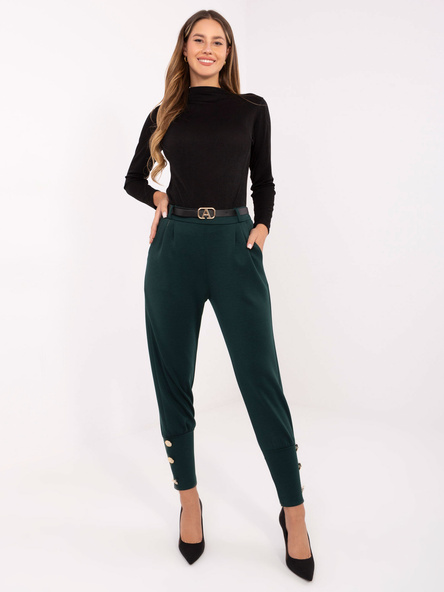 Tmavě zelené elegantně laděné tepláky – GAVETTA