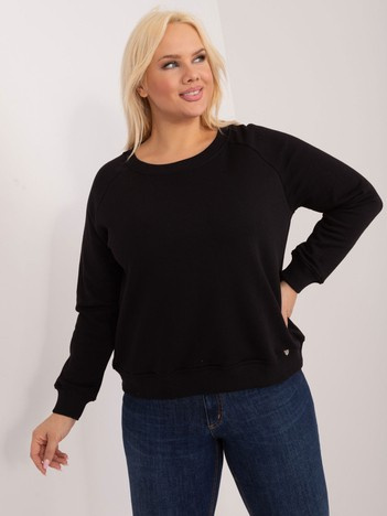 Černá bavlněná plus size mikina Donna – BELALIA