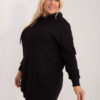 Černá plus size mikina Luna s kapucí – BELETTA