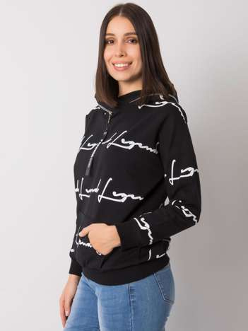 Černá plus size mikina Jossa s kapsou – HELARA