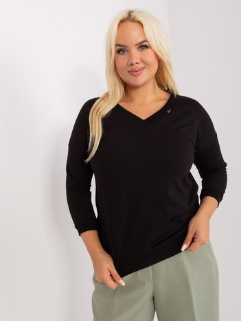 Černý plus size top BASICNOIR