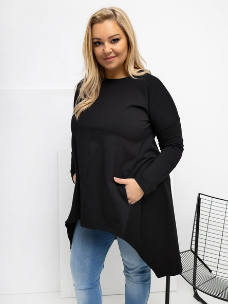 Černá plus-size tunika SENTELLE