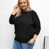 Černý plus-size top CURVESSA