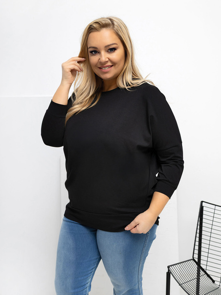 Černý plus-size top CURVESSA