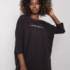 Černý oversize top DIVANESSA s bílým nápisem