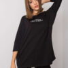 Černý oversize top NEROLINA s bílým nápisem