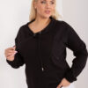Černá plus size mikina HOODELIA
