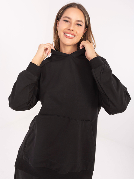 Černá basic oversize mikina RELEVANCE – AMRELLA