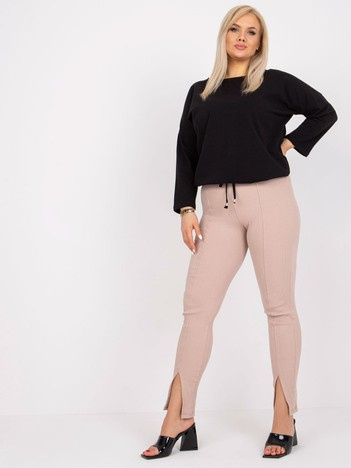 Černý plus size top WILMARIE se šňůrkou