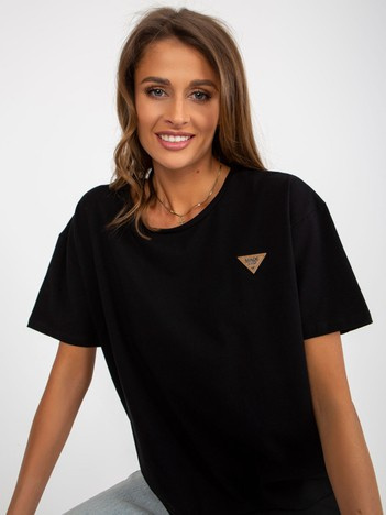 Černé oversize tričko TRIANGLEA