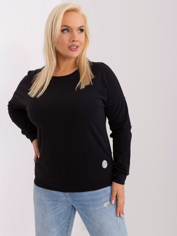 Černá bavlněná plus size mikina CALMERA