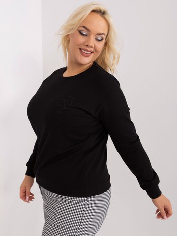 Černá plus size mikina RELAXDUO