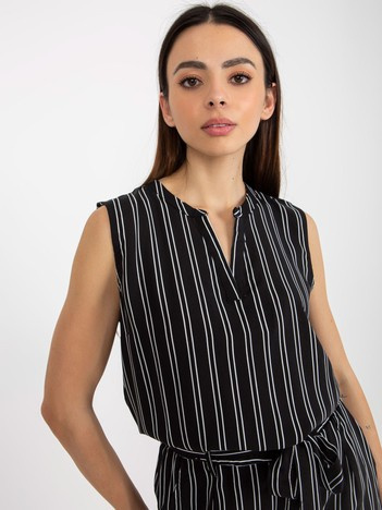 Černá pruhovaná halenka BOHOVIE