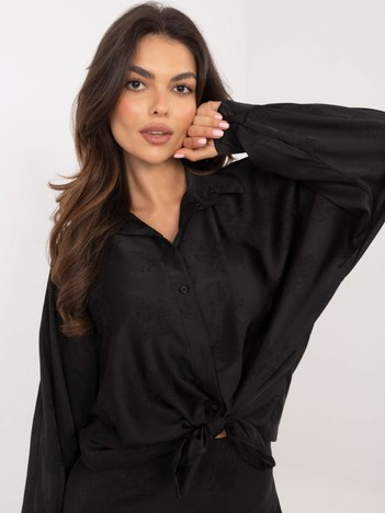 Černá elegantní oversize košile ITALY MODA – DORALISE