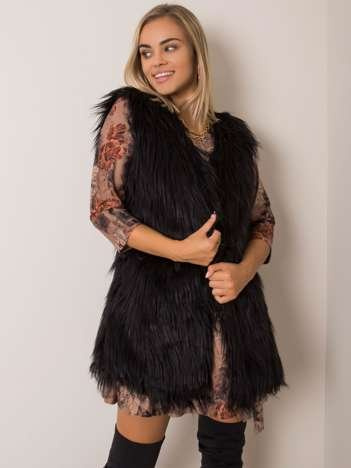 Černá kožešinová vesta MARLENA Rafaela