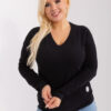 Černý plus size top VELENZA
