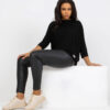 Černý plus size basic top VISCARIA