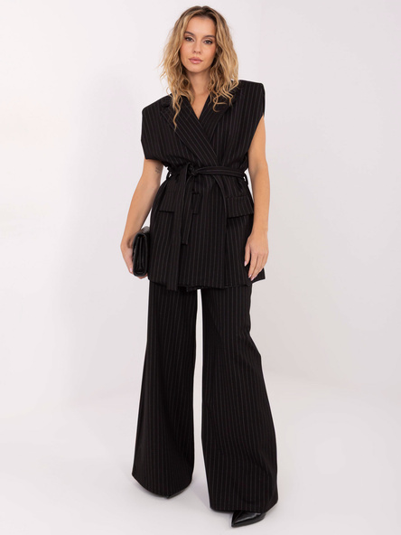 Černá oversize obleková vesta NITA RUE PARIS