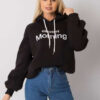 Černá zateplená oversize mikina Alice s kapucí – FARINA