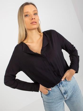 Černá viskózová halenka VISCALINE