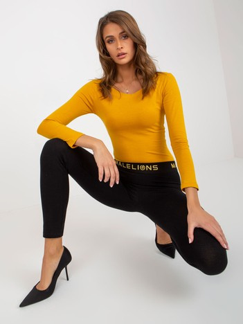 Černé bavlněné casual legíny – ZAYELLA