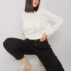 Černé rovné džíny plus size – CORISANDRA