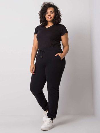 Černé plus-size tepláky Beatriz – DELENNA