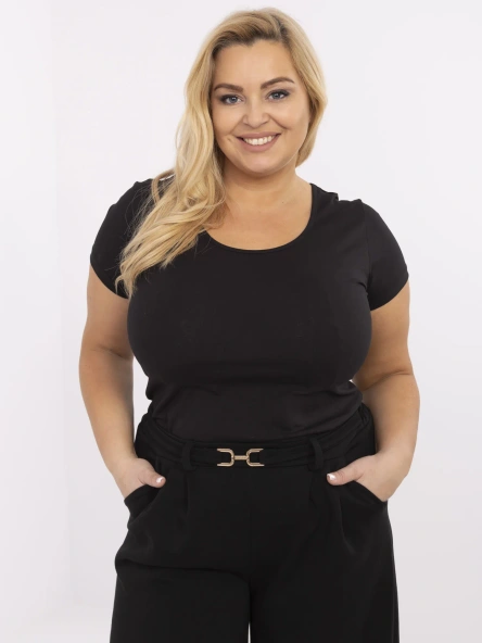 Černé plus size tričko ENELORA RELEVANCE