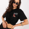 Černé tričko CLEMELIA ITALY MODA s grafikou