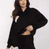 Černý casual komplet s oversize mikinou – BELLARIA