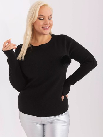 Černý plus size svetr JOKE s viskózou