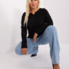 Černý plus-size svetr ZEHRA s viskózou