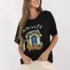 Černé tričko KARINTHA ITALY MODA s potiskem