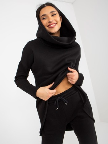 Černý basic teplákový komplet s oversize mikinou – CLIO