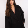 Černý oversize kabát RUE PARIS – PERESSA