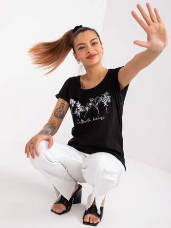 Černé bavlněné tričko MAVELIA Frida MAYFLIES s potiskem