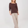 Tmavohnědý basic top ESMARIE