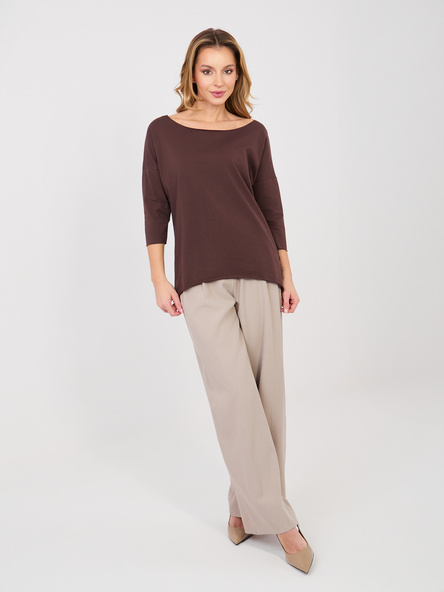 Tmavohnědý basic top ESMARIE