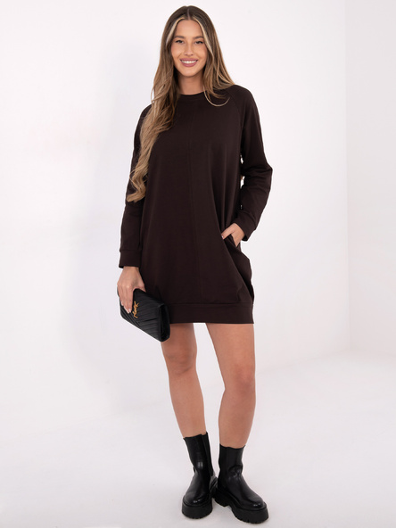 Tmavě hnědé sportovní mini šaty CRISTINE – S/M