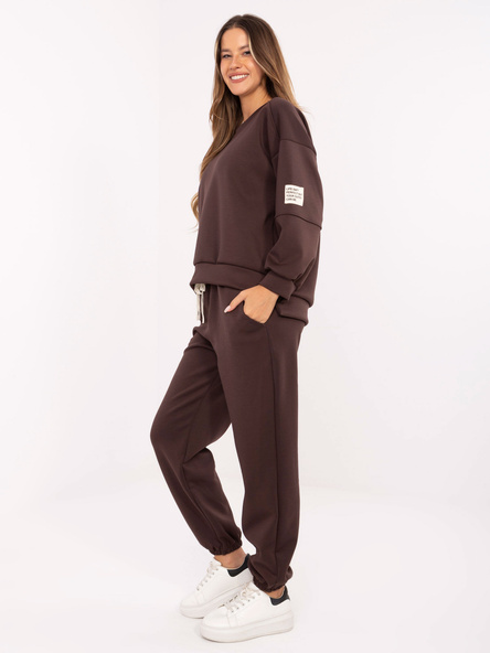 Tmavě hnědý komplet s joggery – ARABELLE