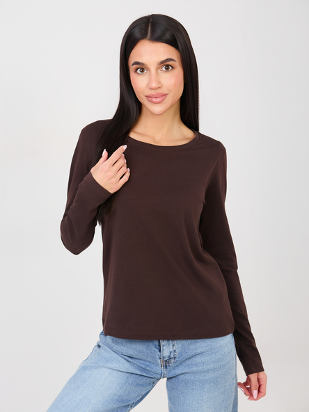 Tmavohnědý basic top ELVARISSA