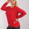 Červená plus size mikina CALMERA