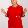 Červená plus size mikina MELLORA