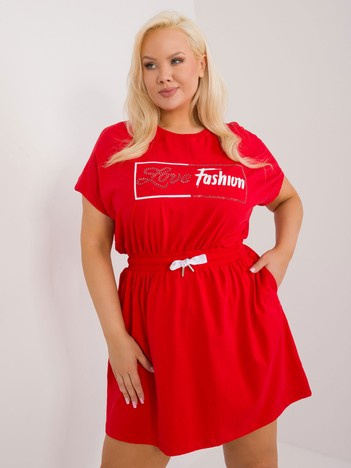 Červené sportovní mini šaty YVAINE