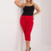 Červené rybářské kalhoty plus size bez zapínání – BASINA