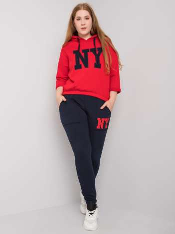 Červeno-tmavě modrý casual komplet Lillynn – RINANA