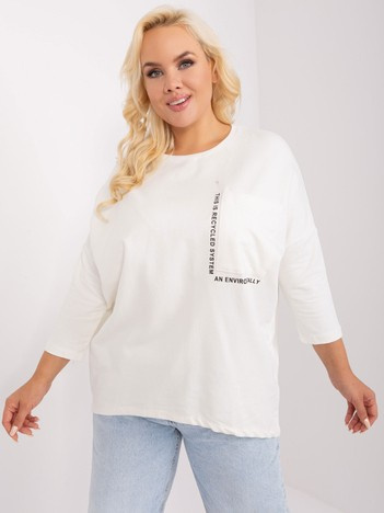 Ecru plus size oversize top OVERECRU