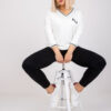 Ecru plus size mikina MARIANELLE s nášivkou