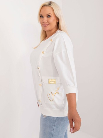 Ecru plus size mikina GOLDPOCK