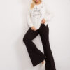 Ecru plus size mikina LETTERIA